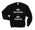 bluza no girlfriend no problem czarna, bluza walentynki, bluza dla par, bluza dla zakochanych, bluza dla dwojga