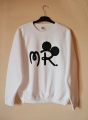 BLUZA DLA NIEGO - świetny pomysł na prezent dla chłopaka na walentynki, biała bluza hipter oversize męska z nadrukiem MR uszy ; bluzy dla par zakochanych / bluzy dla dwojga