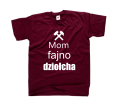 mom fajno dziołcha koszulka męska bordowa.png
