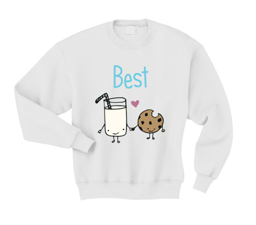 Bluza przyjaźni BEST friends mleko ciastko dla przyjaciółki przyjaciół