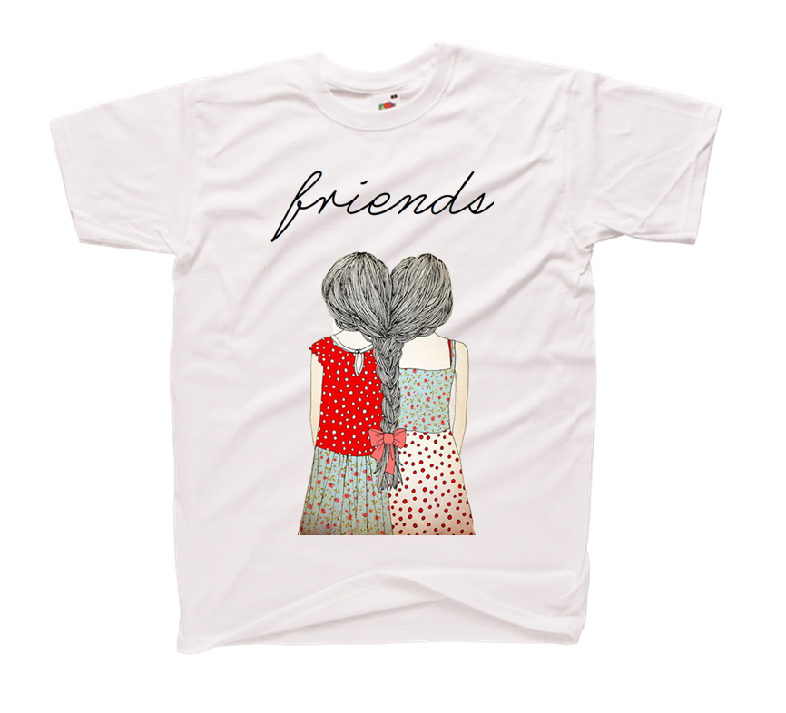 Koszulka BEST FRIENDS warkocz - bluzka przyjaźni dla najlepszej przyjaciółki - pomysł na prezent ; fajna koszulka dla przyjaciółek - modna bluzka dla best friends - bluzka dla Bff