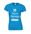 mom fajnego chopa koszulka damska dla par azurowa.png