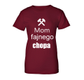 mom fajnego chopa koszulka damska dla par bordowa.png