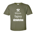 mom fajno dziołcha koszulka męska oliwkowa.png